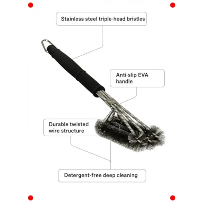 Paslanmaz Çelik Dikey Izgara Temizleme Fırçası
