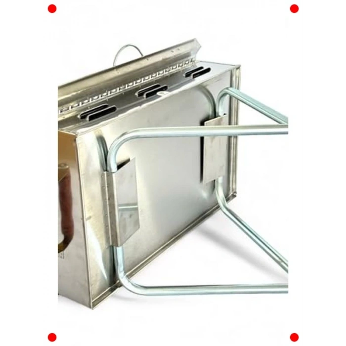 Paslanmaz Çelik Katlanır 3 Kademeli Çantalı Mangal