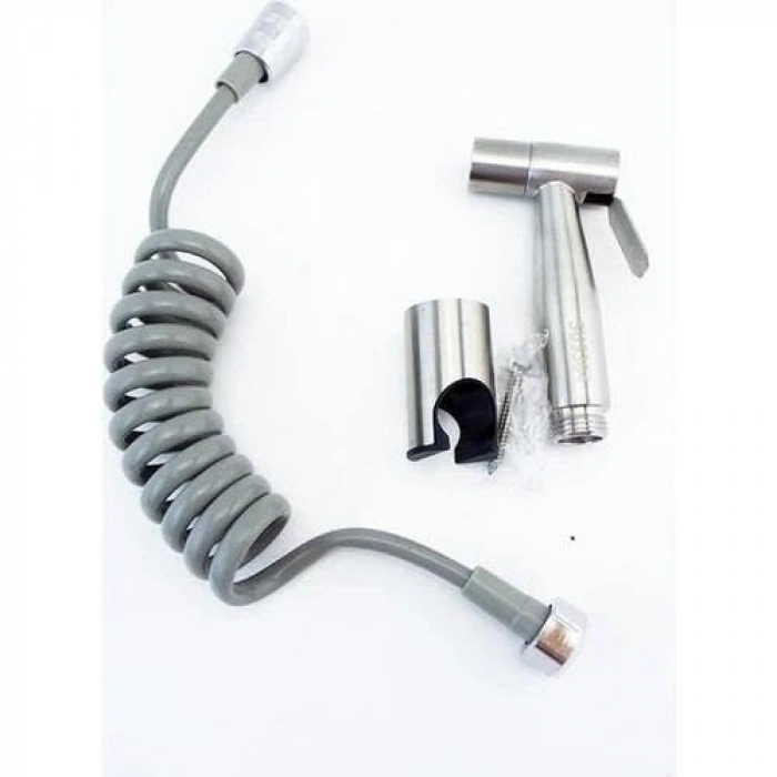 Paslanmaz Çelik Lavabo Seti, Kolay Montaj, Spiral Hortum