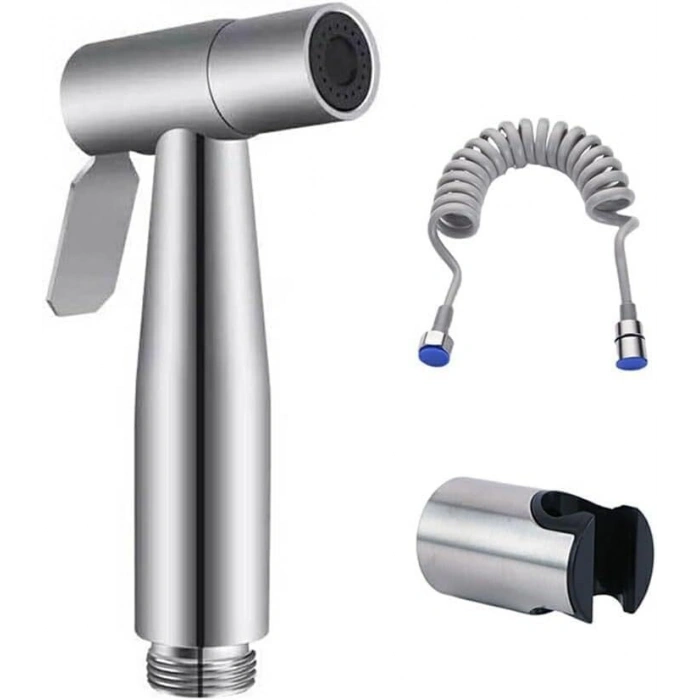 Paslanmaz Çelik Lavabo Seti, Kolay Montaj, Spiral Hortum