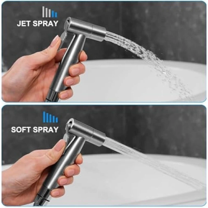 Paslanmaz Çelik Lavabo Seti, Kolay Montaj, Spiral Hortum