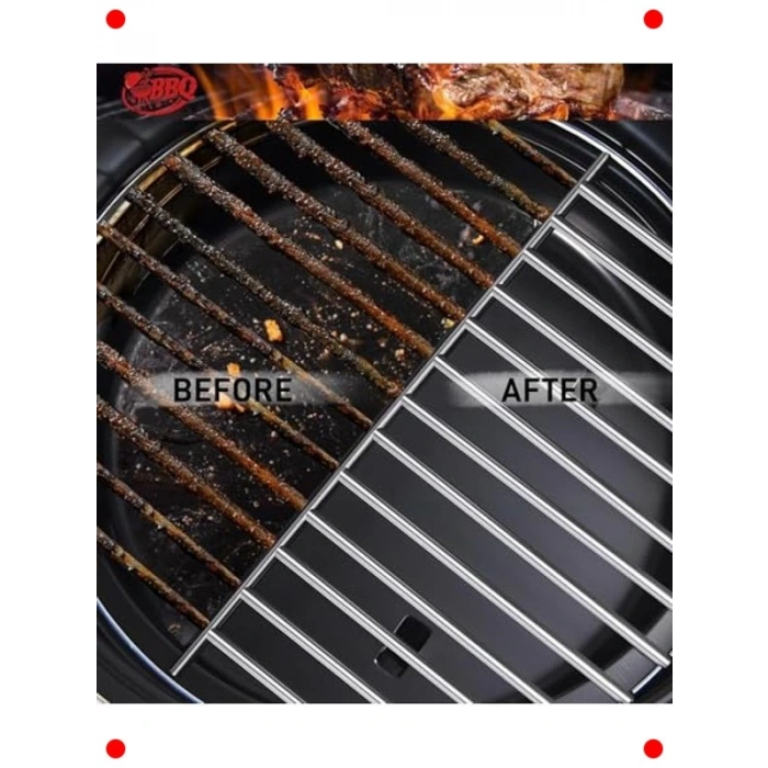 Paslanmaz Çelik Mangal Temizleme Fırçası & Kazıyıcı