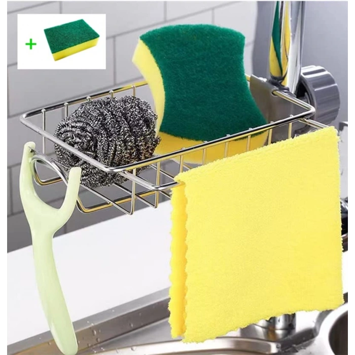 Paslanmaz Çelik Mutfak Lavabo Sünger Tutucu