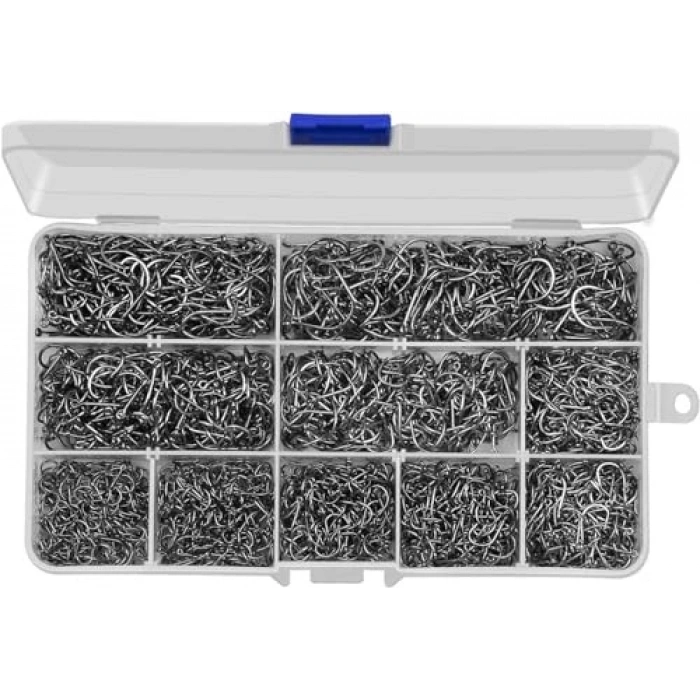 Paslanmaz Çelik Olta İğnesi Seti - 2000 Adet ve Çeşitli Numara Seçenekleri