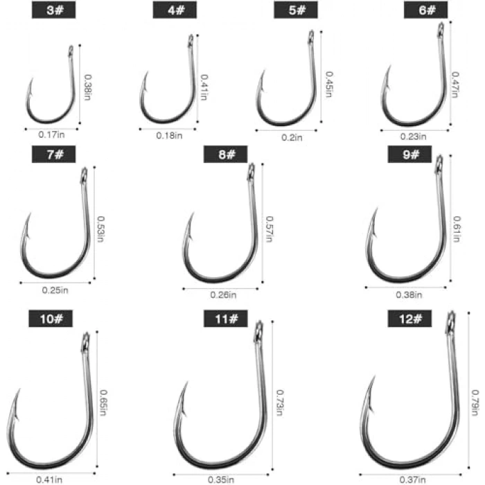 Paslanmaz Çelik Olta İğnesi Seti - 2000 Adet ve Çeşitli Numara Seçenekleri