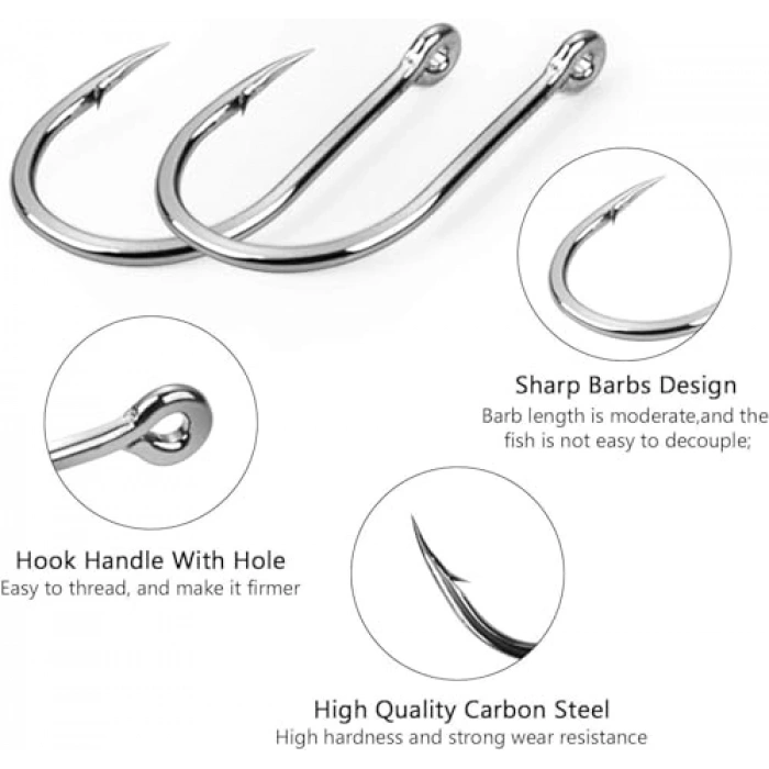 Paslanmaz Çelik Olta İğnesi Seti - 2000 Adet ve Çeşitli Numara Seçenekleri