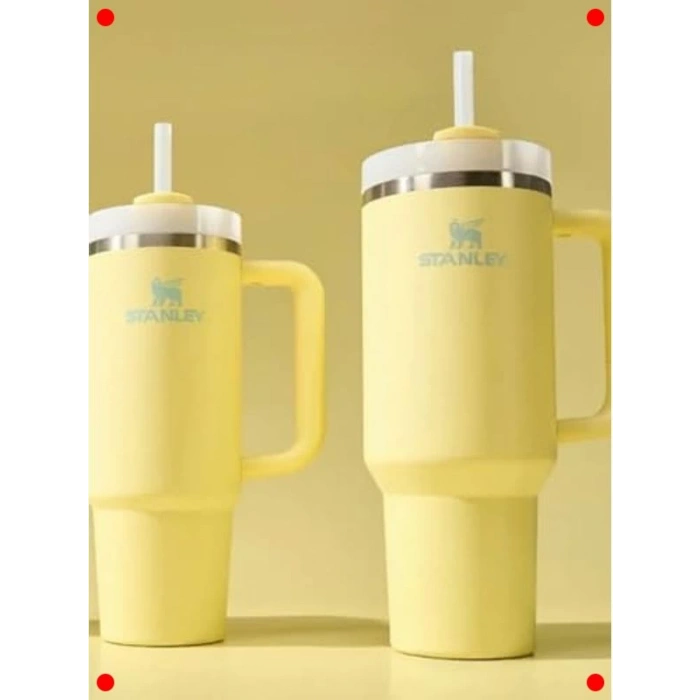 Paslanmaz Çelik Pipetli Termos Bardak 1.18L