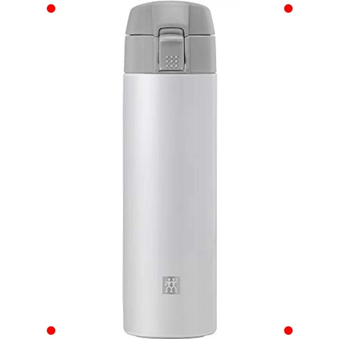 Paslanmaz Çelik Termos Matara 450 ml Beyaz-Gri