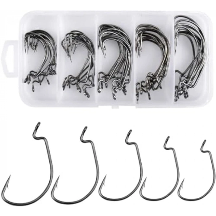 Paslanmaz Karbon Çelik Silikon Solucan Yem İğne Seti