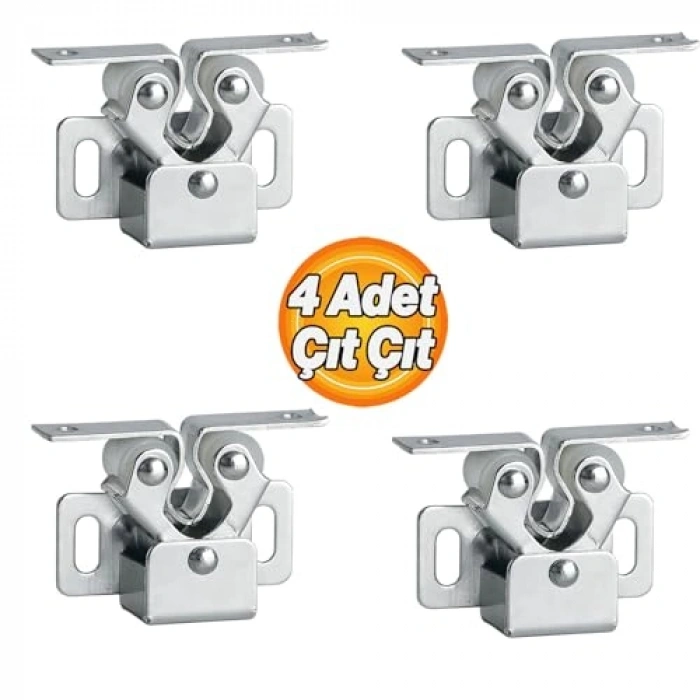 Paslanmaz kelebek kapak tutucu, 4 adet set