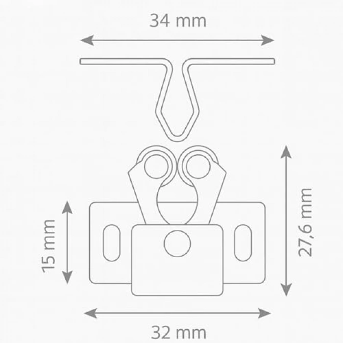 Paslanmaz kelebek kapak tutucu, 4 adet set