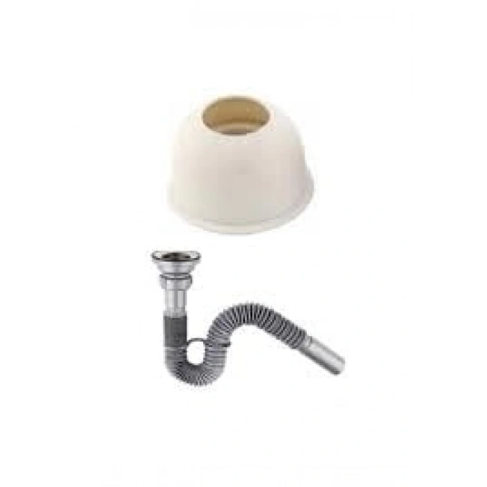 Paslanmaz Lavabo ve Evye Sifonu - 32 mm Çıkışlı