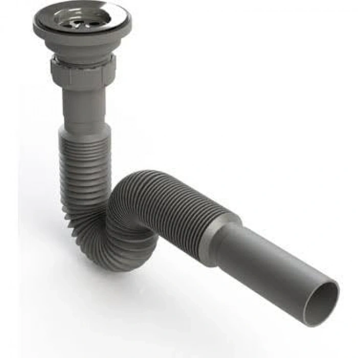 Paslanmaz Lavabo ve Evye Sifonu - 32 mm Çıkışlı