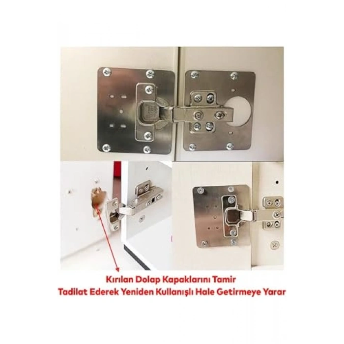 Paslanmaz Menteşe Onarım Kiti - 2 Adet