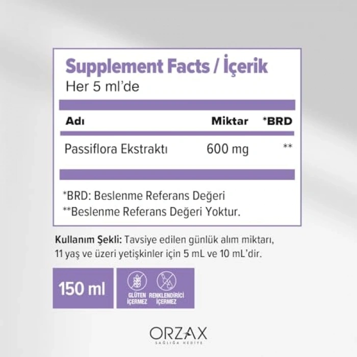 Passiflora Takviye Gıda Şurubu 150 ml | Rahatlatıcı Etki