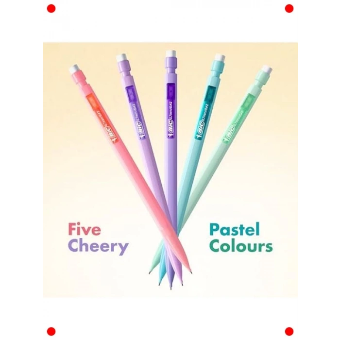 Pastel Mekanik Kalem Seti - 0.7 mm, 10 Adet, Silinebilir