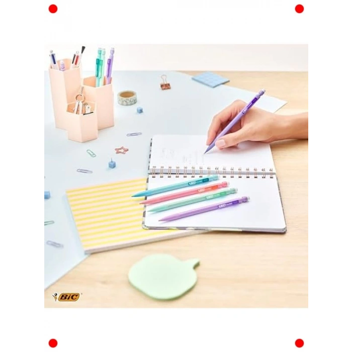 Pastel Mekanik Kalem Seti - 0.7 mm, 10 Adet, Silinebilir