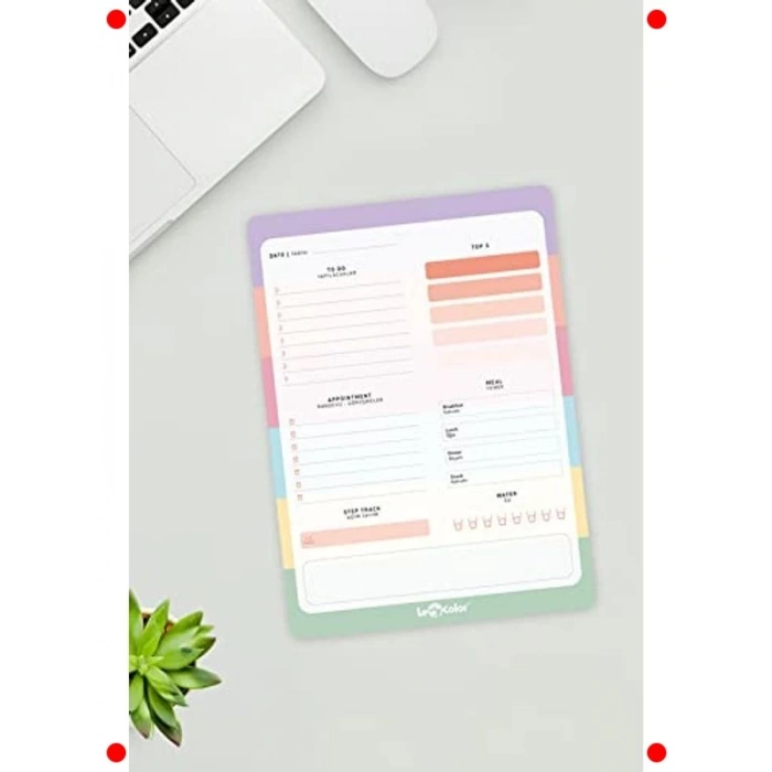 Pastel Renk Günlük Planlayıcı Blok Not Defteri