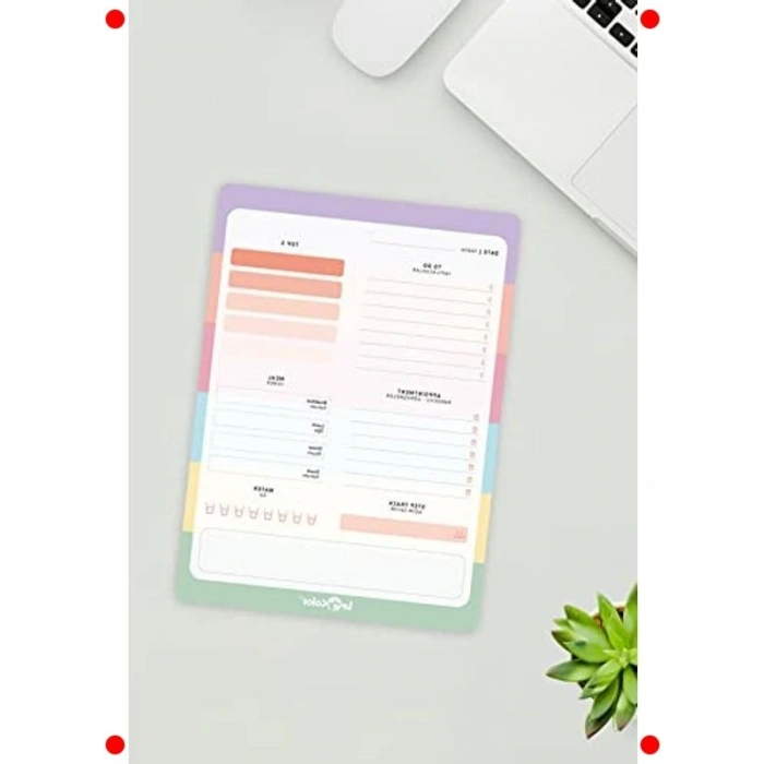 Pastel Renk Günlük Planlayıcı Blok Not Defteri