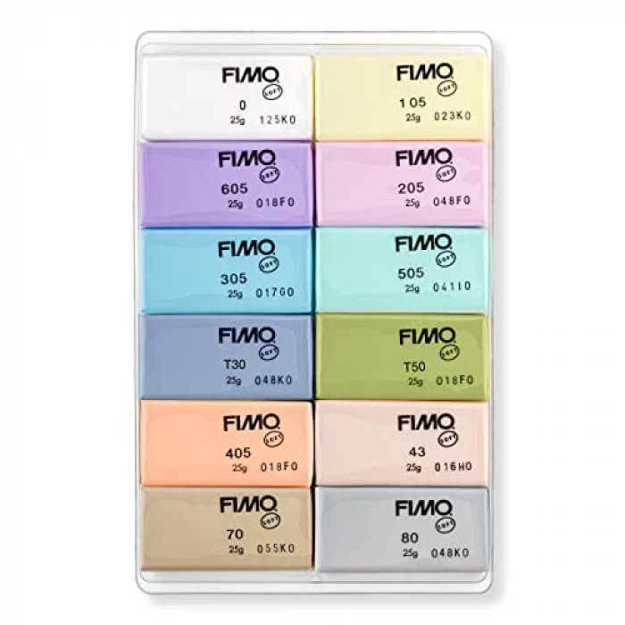 Pastel Renklerde 25 Gr x 12 Blok Modelleme Kili Seti