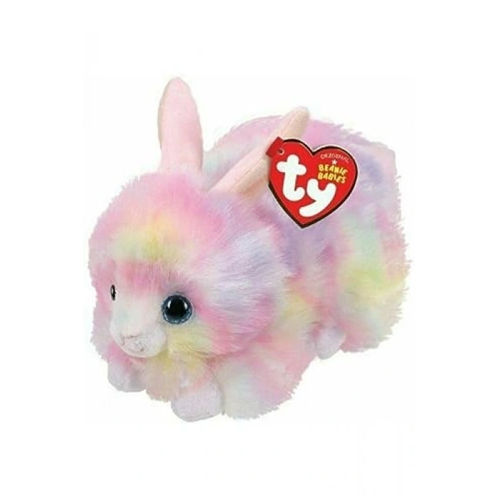 Pastel Renkli Beanie Babies Tavşan Figürü, 15 cm