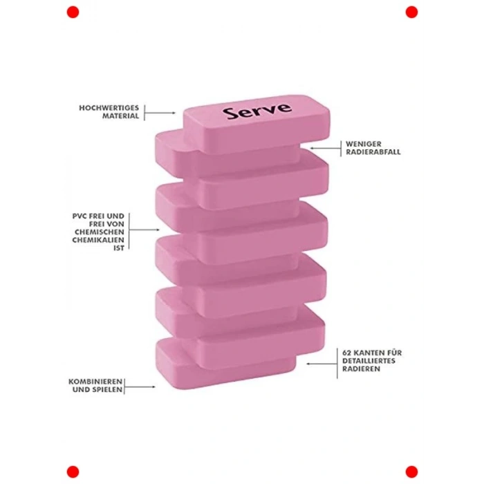 Pastel Renkli Silgi Seti - 6 Adet