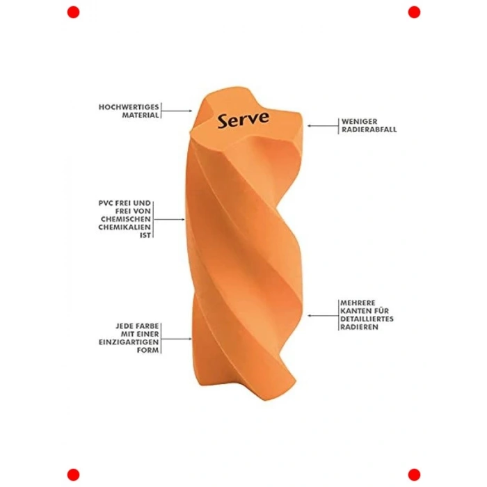 Pastel Renkli Yumuşak Silgi Seti - 6 Adet