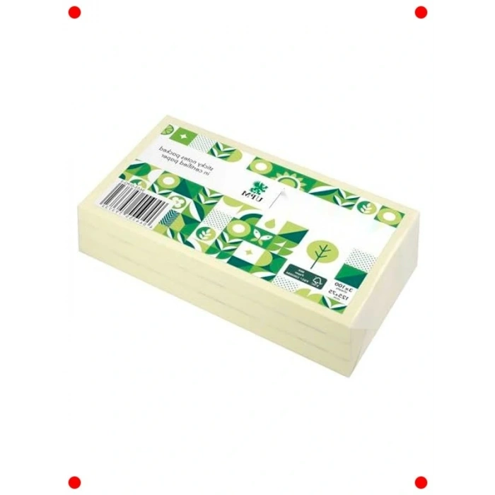 Pastel Sarı Not Kağıdı Seti - 3lü, 100 Yaprak