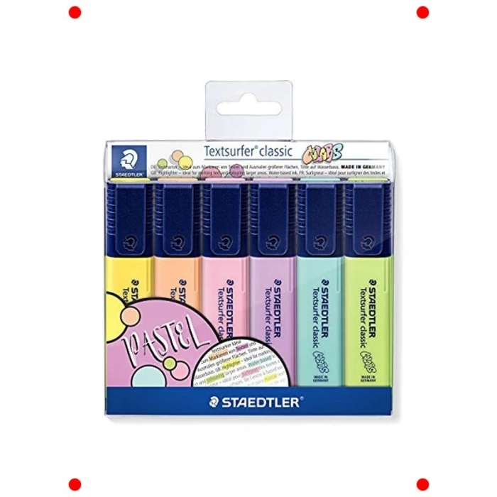 Pastel Tonlar Fosforlu Kalem Seti - 6 Renk