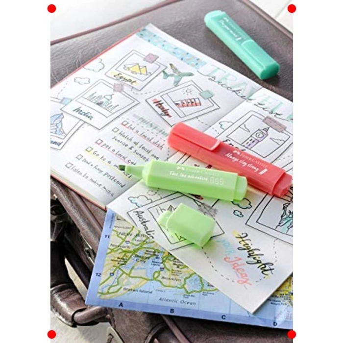 Pastel Tonlarda Fosforlu Kalem Seti, 4lü