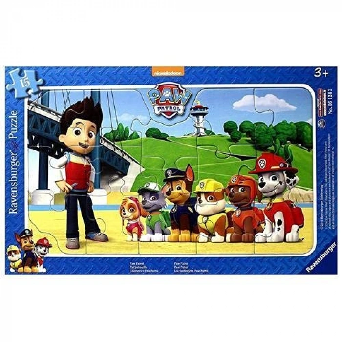 Paw Patrol Temalı 15 Parça Küçük Çerçeveli Puzzle