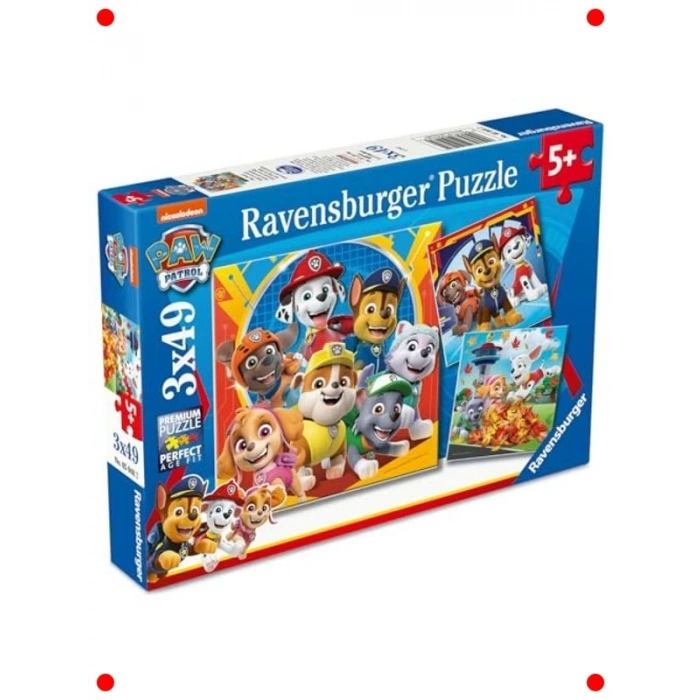 Paw Patrol Temalı Yapboz Seti - 3x49 Parça