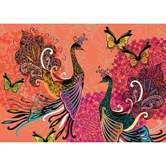 Peacocks & Butterflies Temalı 1000 Parça Puzzle