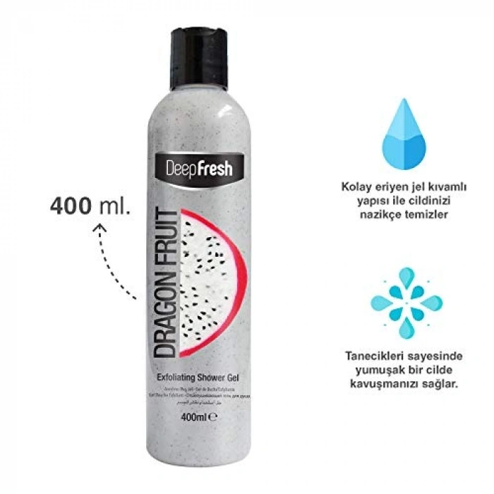 Peeling Etkili Duş Jeli 400 ml, Ejder Meyvesi Aromalı