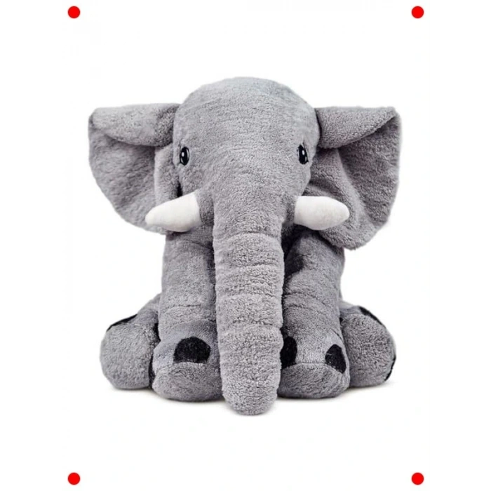 Pelüş Fil Uyku Arkadaşı, Doldurulabilir Oyuncak (Gri)