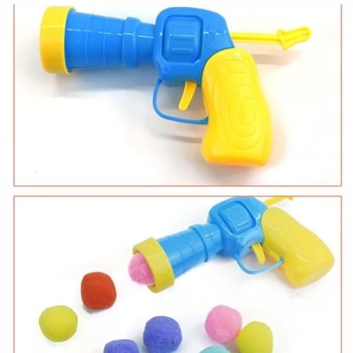 Peluş Top Atan İnteraktif Kedi Oyun Tabancası, Hediye Toplar