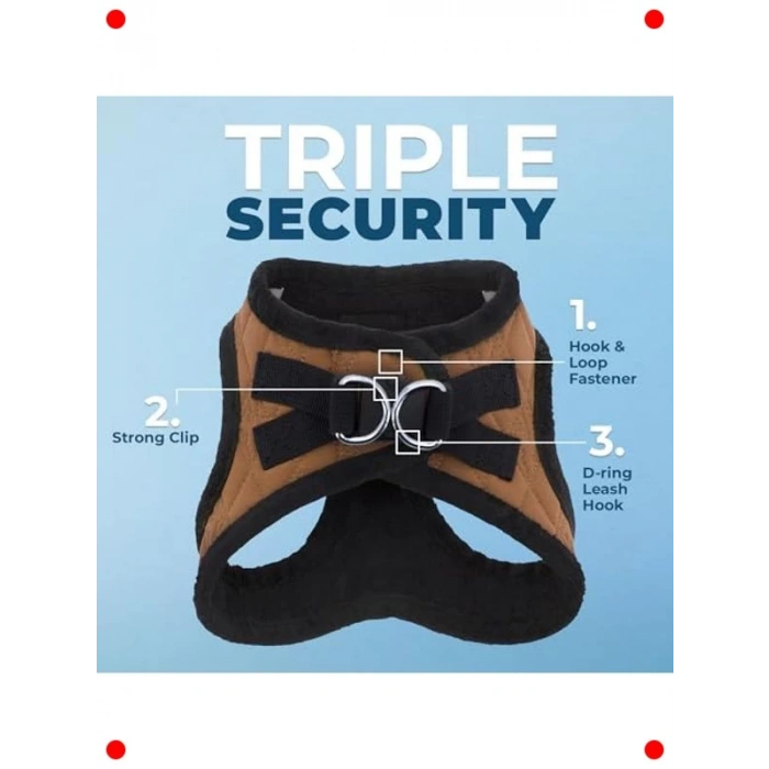 Pelüş Yelek Köpek Koşumu - Bej S Beden