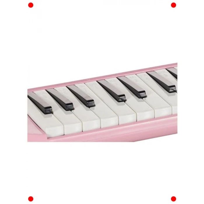 Pembe 32 Tuşlu Melodika Seti - Nota Yazılı Tuşlar