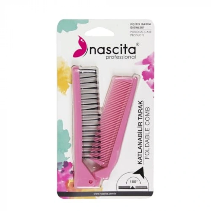 Pembe Açılır-Kapanır Tarak Fırça - Pratik ve Kullanışlı