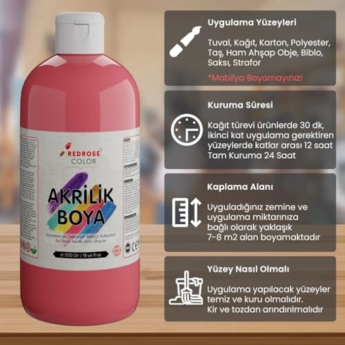 Pembe Akrilik, 500 gr