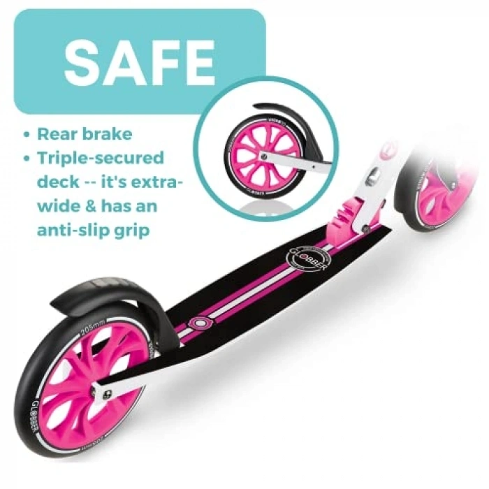Pembe Katlanabilir Scooter, Taşıması Kolay ve Pratik