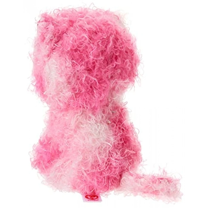 Pembe Kıvırcık Saçlı Kedi Figürü 15 cm, Sevimli Peluş Oyuncak