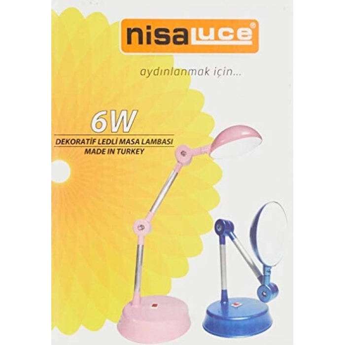 Pembe Ledli Masa Lambası, Modern Tasarım ile Aydınlatma