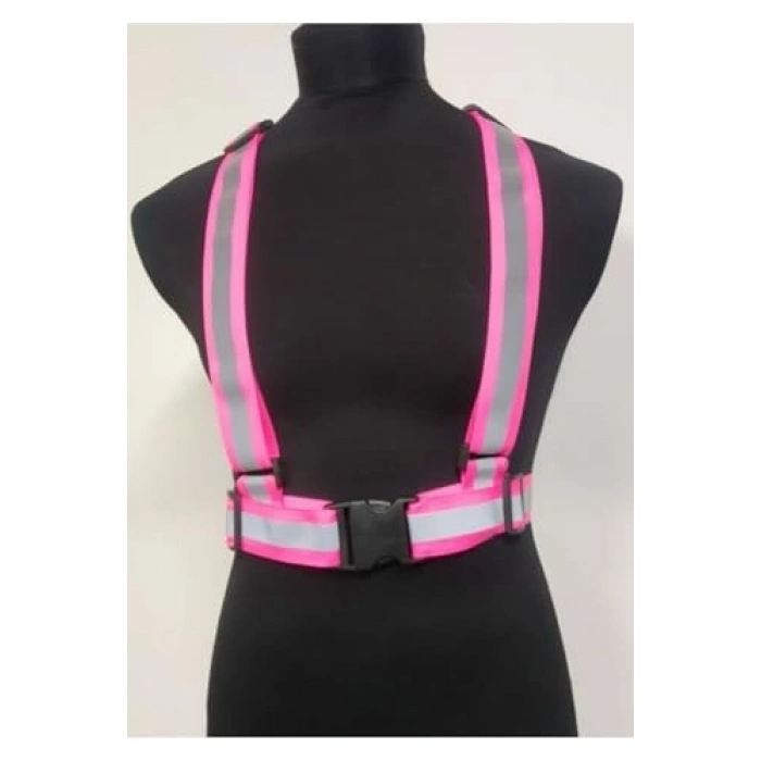 Pembe Reflektörlü Yelek Scooter ve Bisiklet İçin