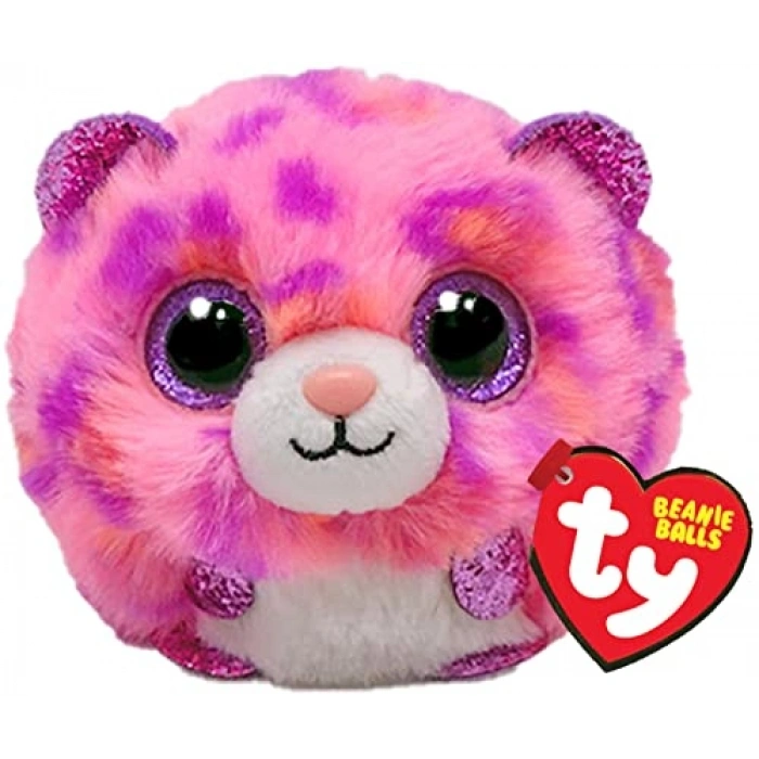 Pembe Renkli Leopard Temalı Peluş Top Oyuncak