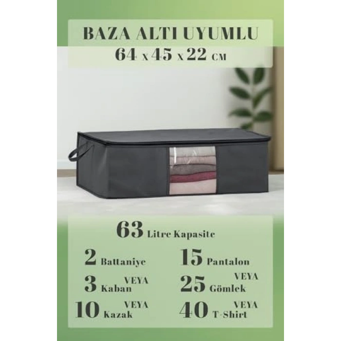 Pencereli Baza Hurç Seti - 3 Adet, 64 x 45 x 22 cm