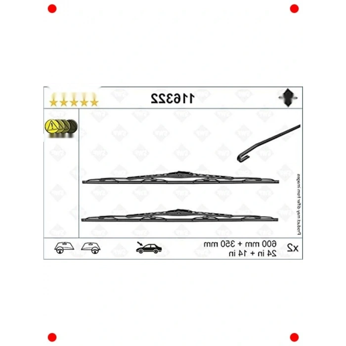 Performans Silecek Seti – 600mm ve 350mm Boyutlar
