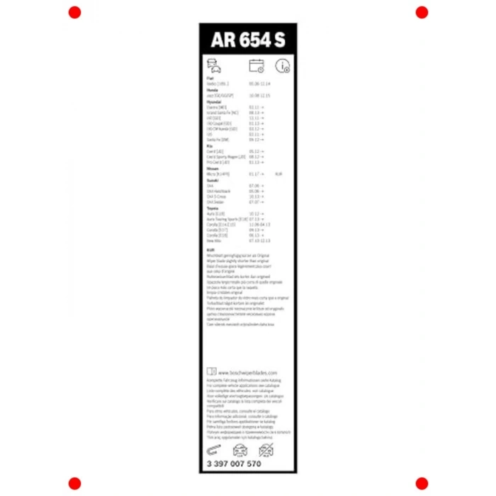 Performans Silecek Seti (650/340 mm) - Özel Araç Uyumlu