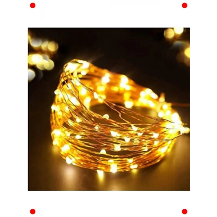 Peri LED Işık Zinciri - 5 Metre - Sarı Renk