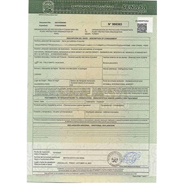 Peru Tütsüsü, 8 Adet Palo Santo, 75-80 gr